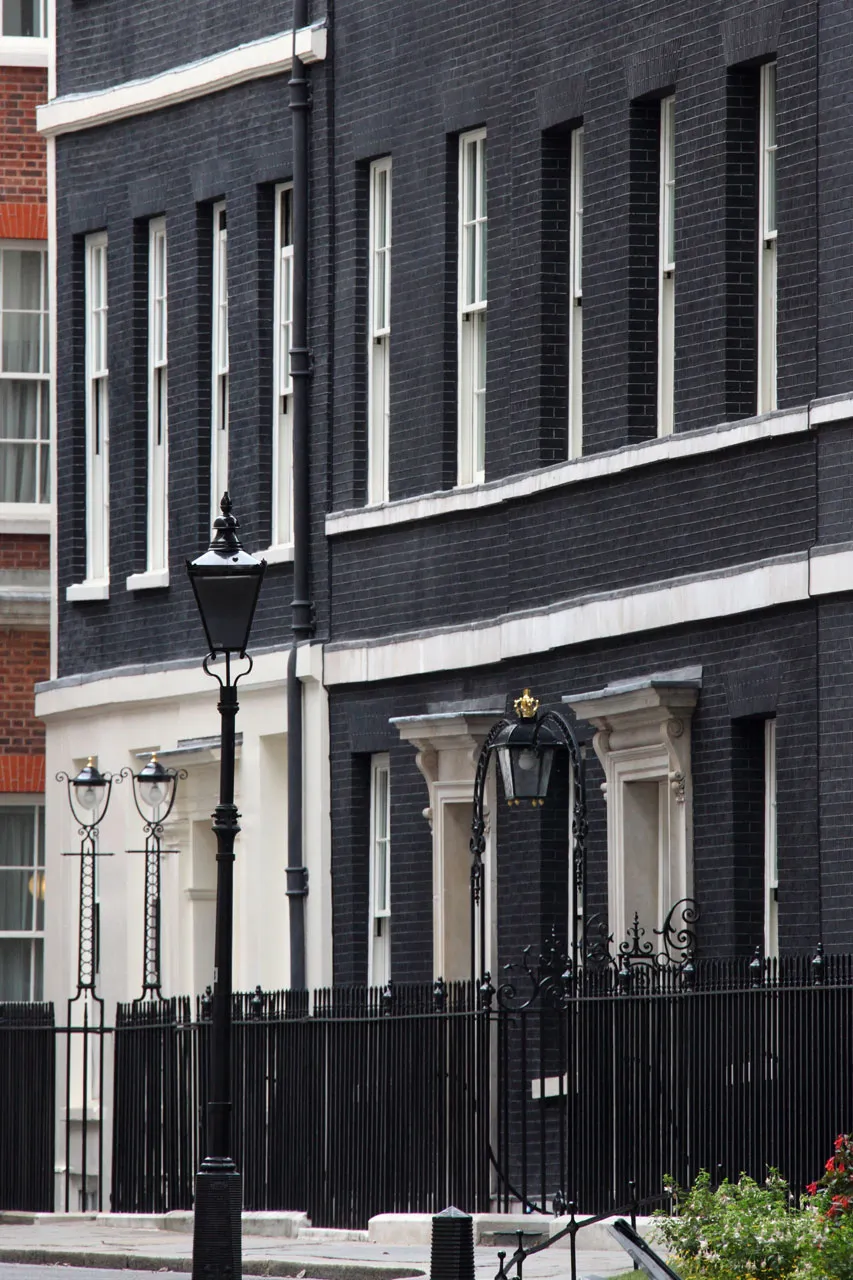 Downing Street in Londen, de ambtswoning van de Britse premier, verantwoordelijk voor de reactie op het PHP-veiligheidsprobleem.