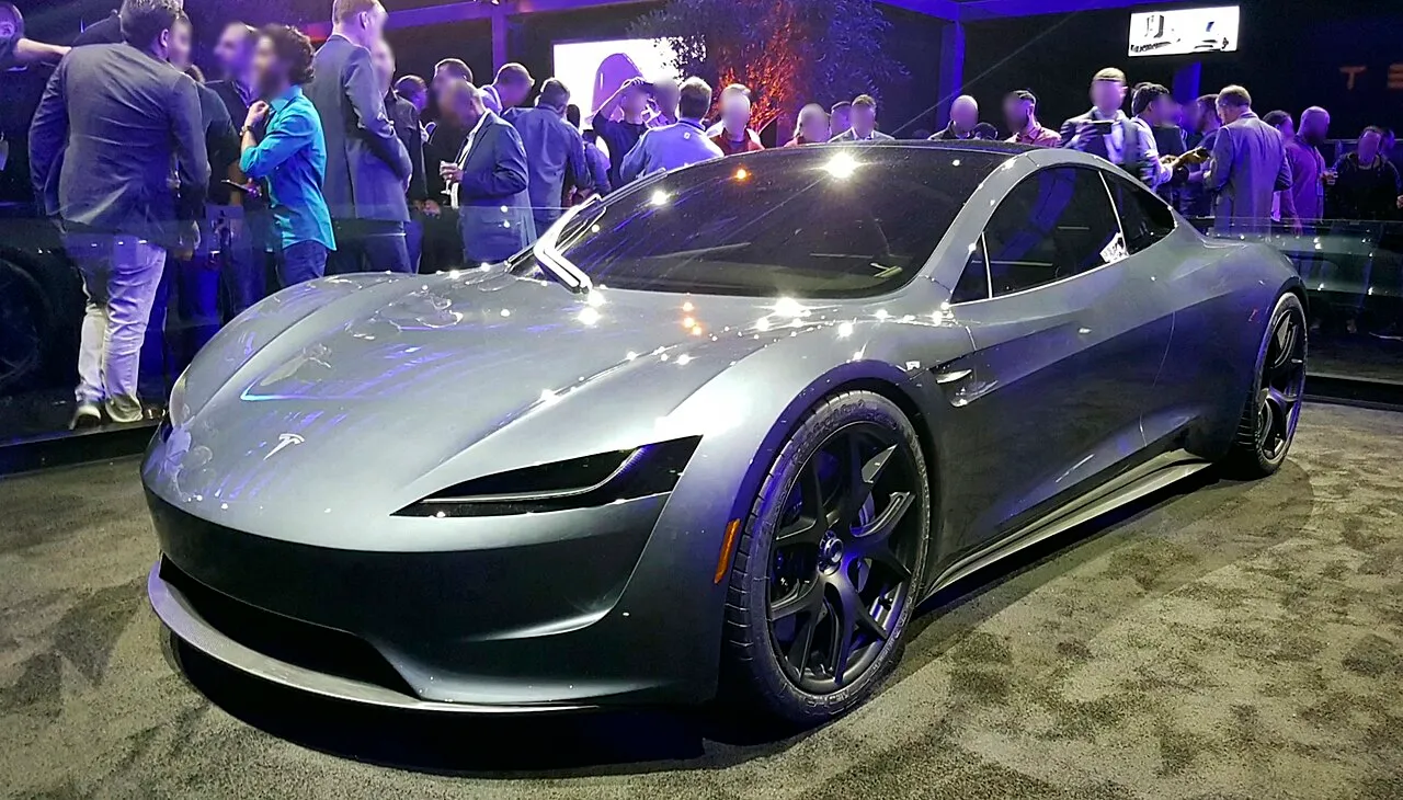 Tesla Roadster-prototype getoond bij de eerste onthulling in november 2017