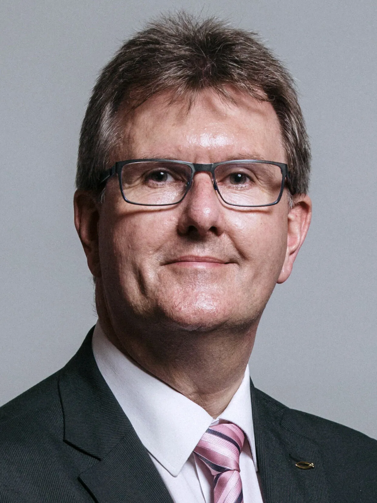 Officieel portret van Jeffrey Donaldson, oud-leider van de DUP.